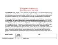 NUR 521 Advanced Pharmacology Exam 1 Blueprint and Study Guide