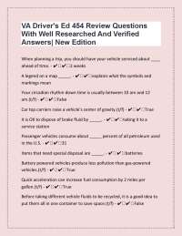 Virginia Driver's Education Review Questions and Answers
