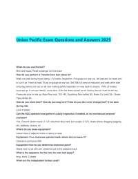 Union Pacific Exam Questions and Answers 2025
