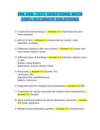 MN 568: TEST QUESTIONS WITH 100% ACCURATE SOLUTIONS