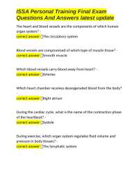 ISSA Personal Training Final Exam Questions and Answers