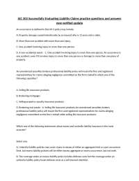 AIC 303 Successfully Evaluating Liability Claims practice questions and answers new verifi