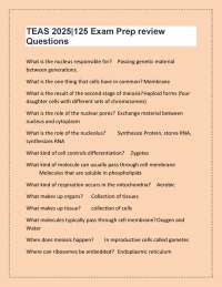 TEAS 2025|125 Exam Prep review Questions With Complete Answers