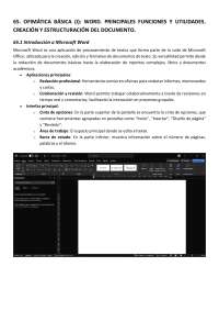 Ofimática básica Word