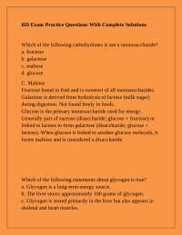 RD Exam Practice Questions With Complete Solutions