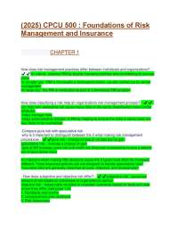 (2025) CPCU 500 : Foundations of Risk Management and Insurance