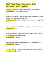 DDG Final Exam Questions And Answers Latest Update