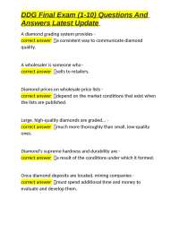 Diamond Grading System: Final Exam Questions and Answers