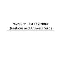 2025-2024 CPR Test - questions and answers| 100% CORRECT