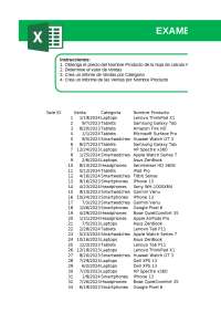 EXAMEN EXCEL PARA RESOLVER
