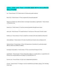 LEGL 2700 UGA Test 1 EXAM 2025 WITH ACCURATE SOLUTIONS