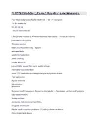 NUR 242 Med-Surg Exam 1 Questions and Answers: A Comprehensive Guide for Nursing Students