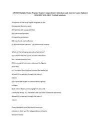 APUSH Multiple Choice Practice Exam: Comprehensive Questions and Answers for 2024/2025