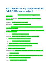 FDOT Earthwork 2 quick questions and (VERIFIED) answers rated A