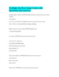 Preflight SkyWest Study Guide with Questions and Answers