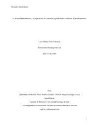 Derecho Inmobiliario en Colombia: Contratos de Arrendamiento