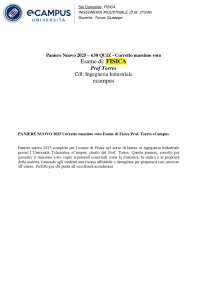 PANIERE NUOVO 2025 Corretto massimo voto Esame di Fisica Prof. Torres