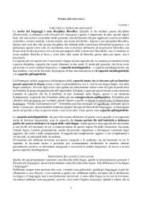 Trascrizione delle lezioni di Teoria dei Linguaggi (Prof. Fortuna Sara)