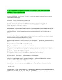 GACE Elementary Education 2025 Exam Test: Questions and Answers