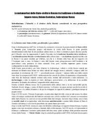 Le metamorfosi dello Stato-civiltà in Russia tra tradizione e rivoluzione