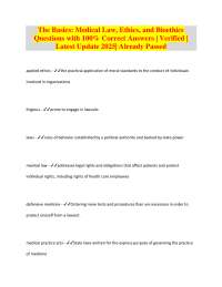 Medical Law, Ethics, and Bioethics: A Comprehensive Overview with Questions and Answers