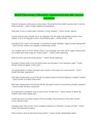 GACE Elementary Education assessment test with correct solutions