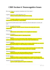 Neurocognitive Issues: A Comprehensive Guide for Students