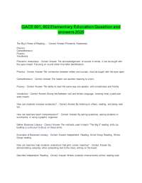 GACE 001, 002 Elementary Education Question and answers 2025