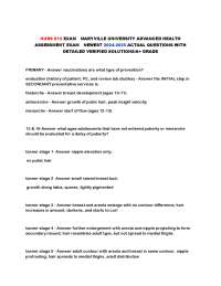 NURS 612 EXAM: Advanced Health Assessment Exam Questions and Answers