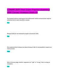 CD4690 2025 Final Exam Practice Questions  With Correct Answers Score A+