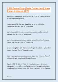 CTR Exam Prep: Data Collection and Cancer Survivorship