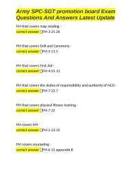 Army SPC-SGT promotion board Exam Questions And Answers Latest Update