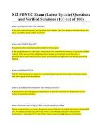 Fire Safety Exam Questions and Answers: S12 FDNYC Exam (Latest Update)