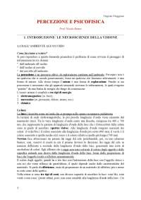 Riassunto manuale "Introduzione alla psicologia della percezione visiva" N. Bruno