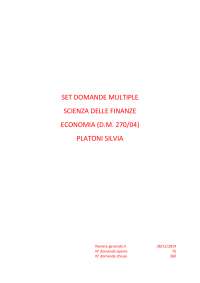 Paniere Scienze delle Finanze [2024] - risposte multiple