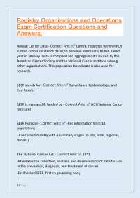 Registry Organizations and Operations: Exam Certification Questions and Answers