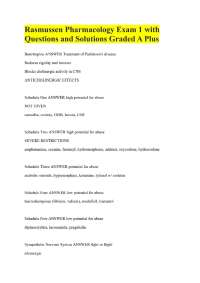 Rasmussen Pharmacology Exam 1 with Questions and Solutions Graded A Plus