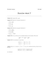 Übungen für Analysis I