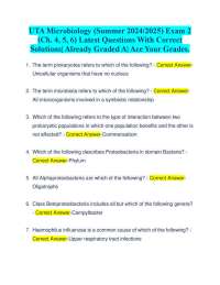 UTA Microbiology Exam 2: Chapters 4, 5, and 6