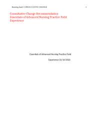Consultative Change Recommendations for Heart Failure Readmissions