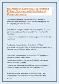 Sociology 134: Conflict Theory, Functionalism, and Social Inequality