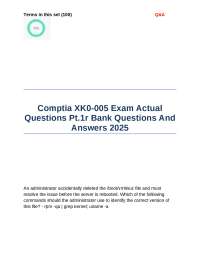 Comptia XK0-005 Exam Actual Questions Pt.1r Bank Questions And Answers 2025