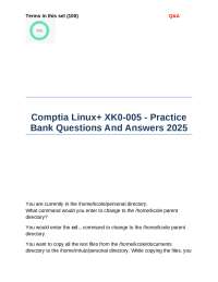 Comptia Linux+ XK0-005 - Practice Bank Questions And Answers 2025