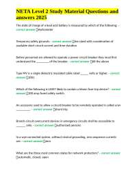 NETA Level 2 Study Material: Questions and Answers 2025