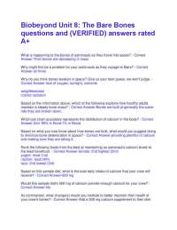 Biobeyond Unit 8: The Bare Bones questions and (VERIFIED) answers rated A+