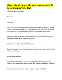 General and Household Pest Management: Iowa Exam Review 2025