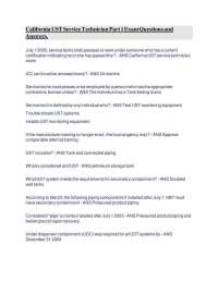 California UST Service Technician Part 1 Exam Questions and Answers