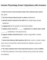 Human Physiology Exam 3 Questions with Answers