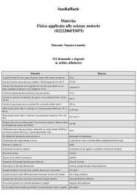 Fisica applicata alle scienze motorie - 151 domande e risposte