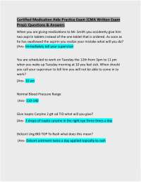 Certified Medication Aide Practice Exam (CMA Written Exam Prep): Questions & Answers